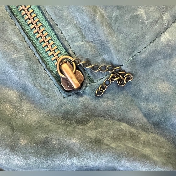 Jazmin Chebar Chic Green Shoulder Slouchy Bag Colorful Tassels Lagenlook - Picture 15 of 15